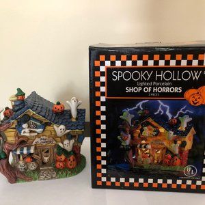 Spooky Hollow Shop of Horrors Lighted Porcelain